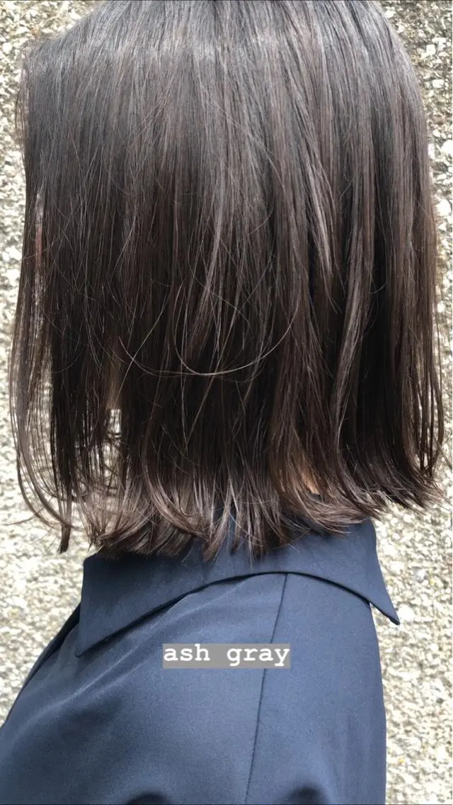 ミディアム カラー アッシュ アッシュグレー カット ヘアカラー stylist 杉浦駿生のヘアスタイル