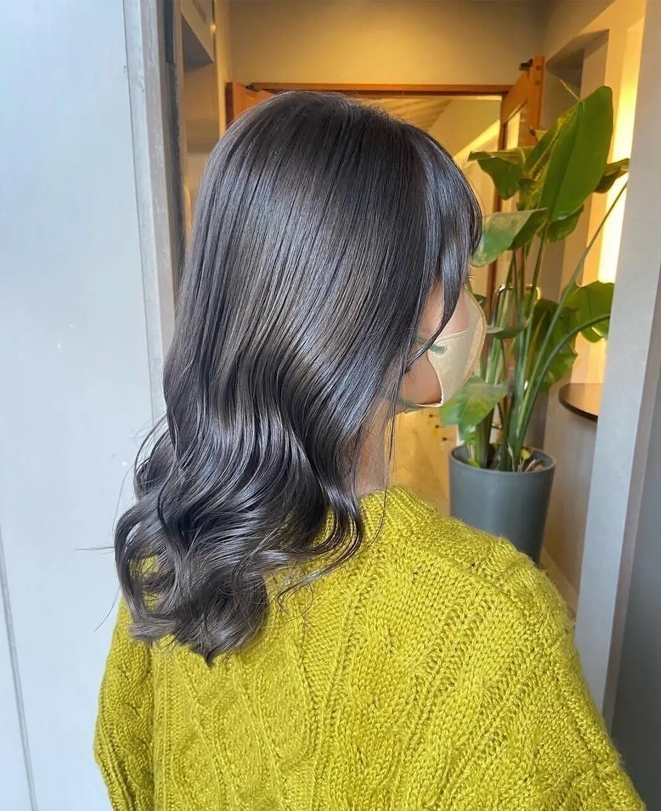 カラー ロング ブリーチ ブラウンカラー ショコラブラウン ダブルカラー ブリーチなしカラー TIGRE tenjinのヘアスタイル