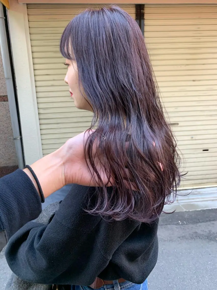 ロング カラー カット ヘアカラー トリートメント レイヤーカット 西村あきやのヘアスタイル