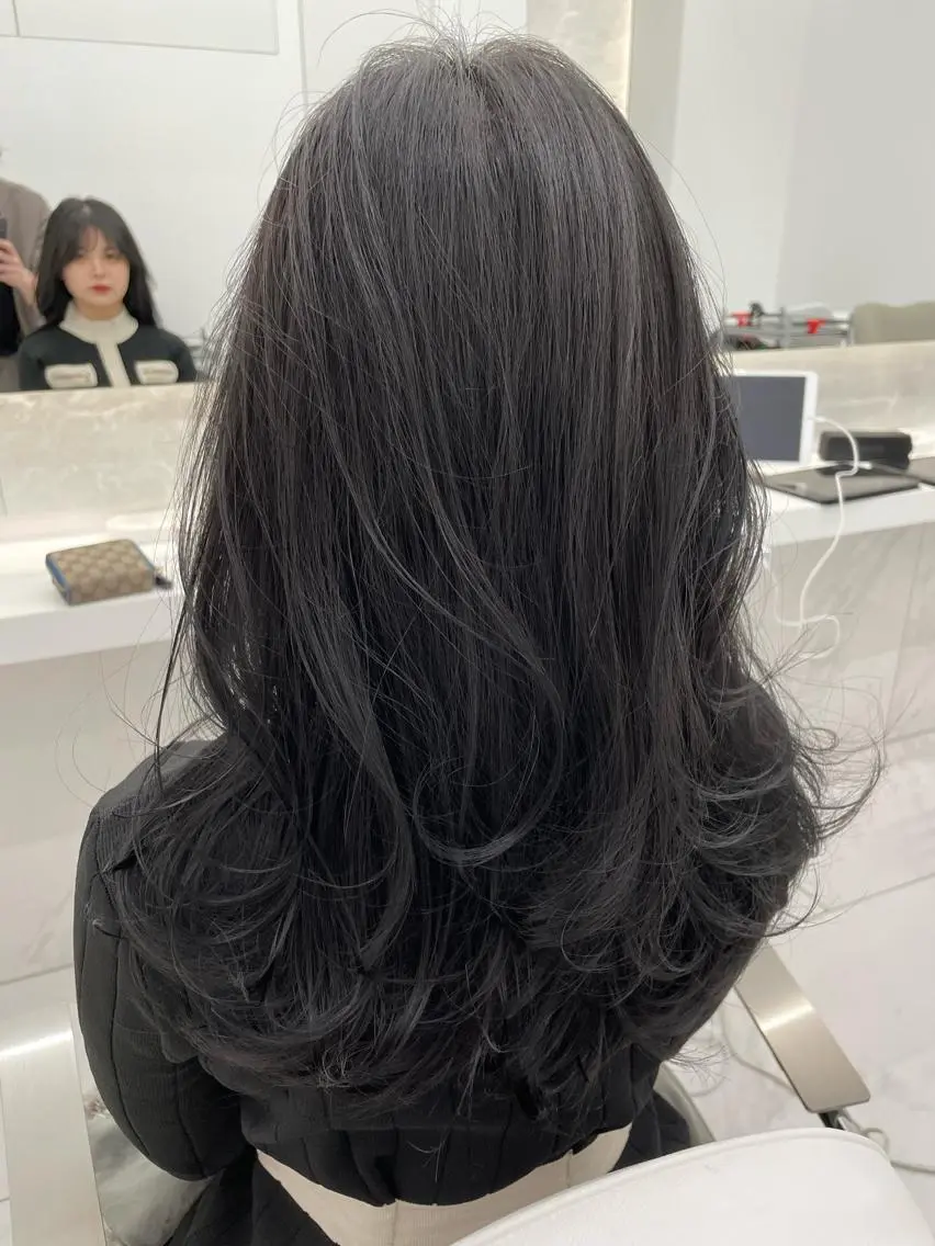 ミディアム カラー ヘアカラー トリートメント COA GINZA 空也/前髪/顔まわりのヘアスタイル