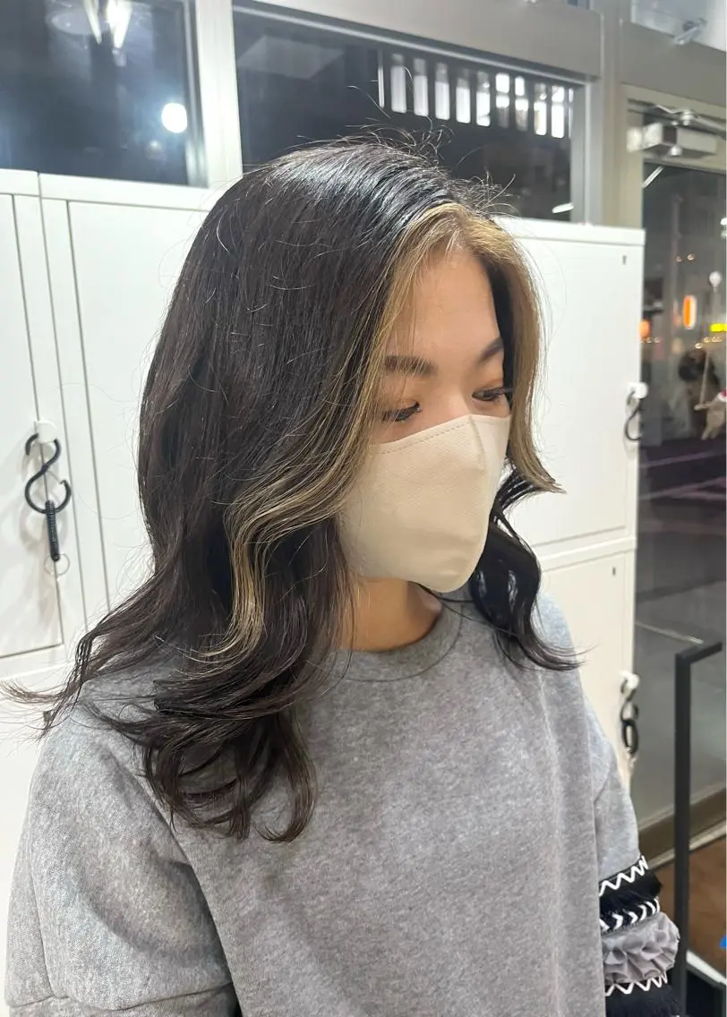 セミロング カラー 村田梨乃/ minim hairのヘアスタイル