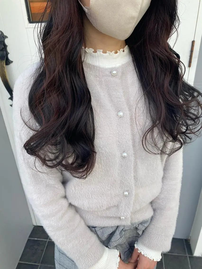 ロング 韓国風ヘア カット トリートメント 西村 美羽のヘアスタイル