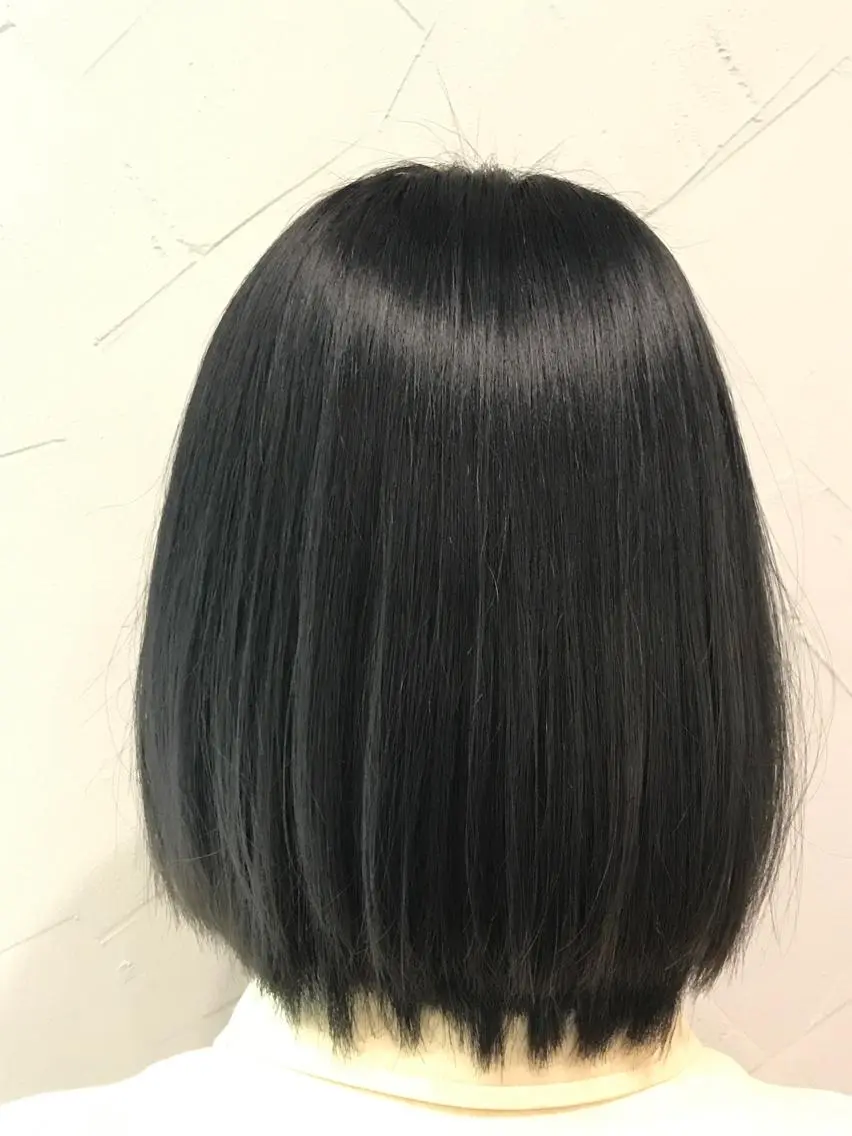 ミディアム カラー ブルーカラー シルバー 髪質改善TR 透明感カラーHanaのヘアスタイル