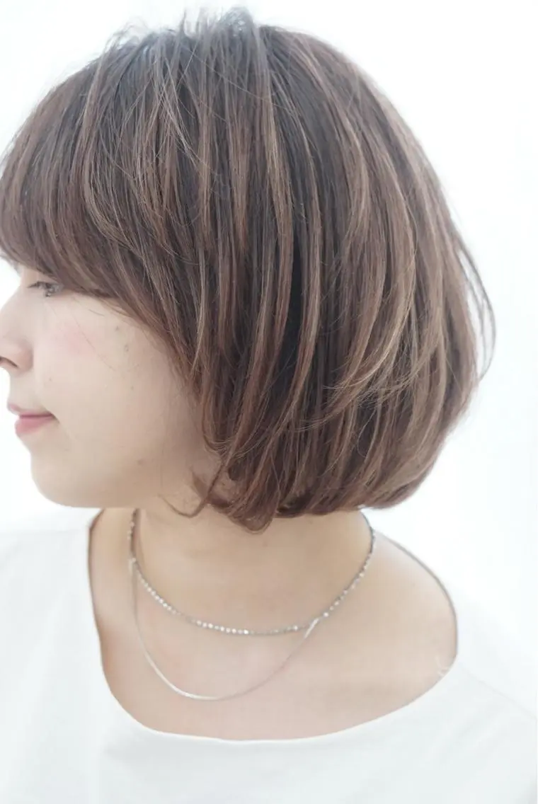ミディアム カラー ボブ ✨店長 鈴木輝✨のヘアスタイル