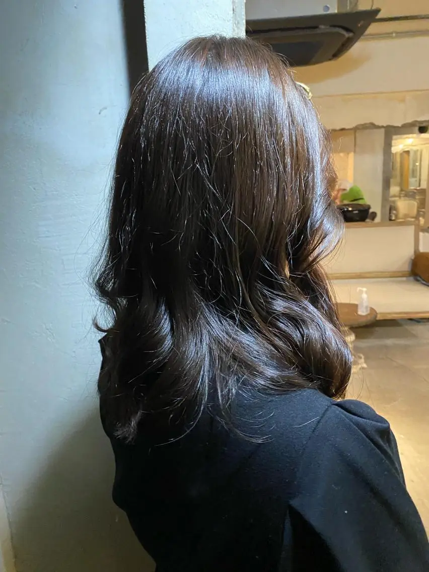 ミディアム カラー ブラウンカラー オリーブカラー オレンジ お任せヘア☘️☘️ 及川渚のヘアスタイル