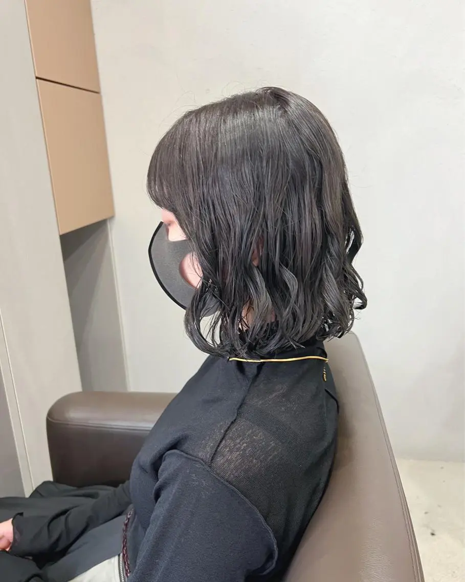 ショート パーマ カット パーマ トリートメント ボブパーマコテ巻き風 パーマNo1深江秀平のヘアスタイル
