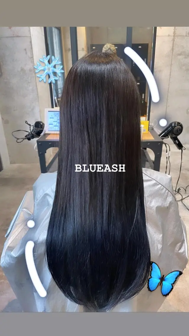 ロング カラー ブリーチ カット ヘアカラー 原 朱音のヘアスタイル