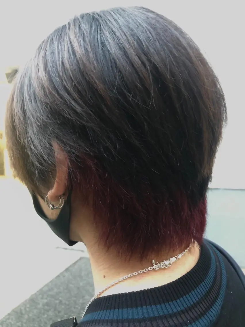 ショート メンズ メンズインナーカラー 佐々木陸斗 ショート&メンズのヘアスタイル