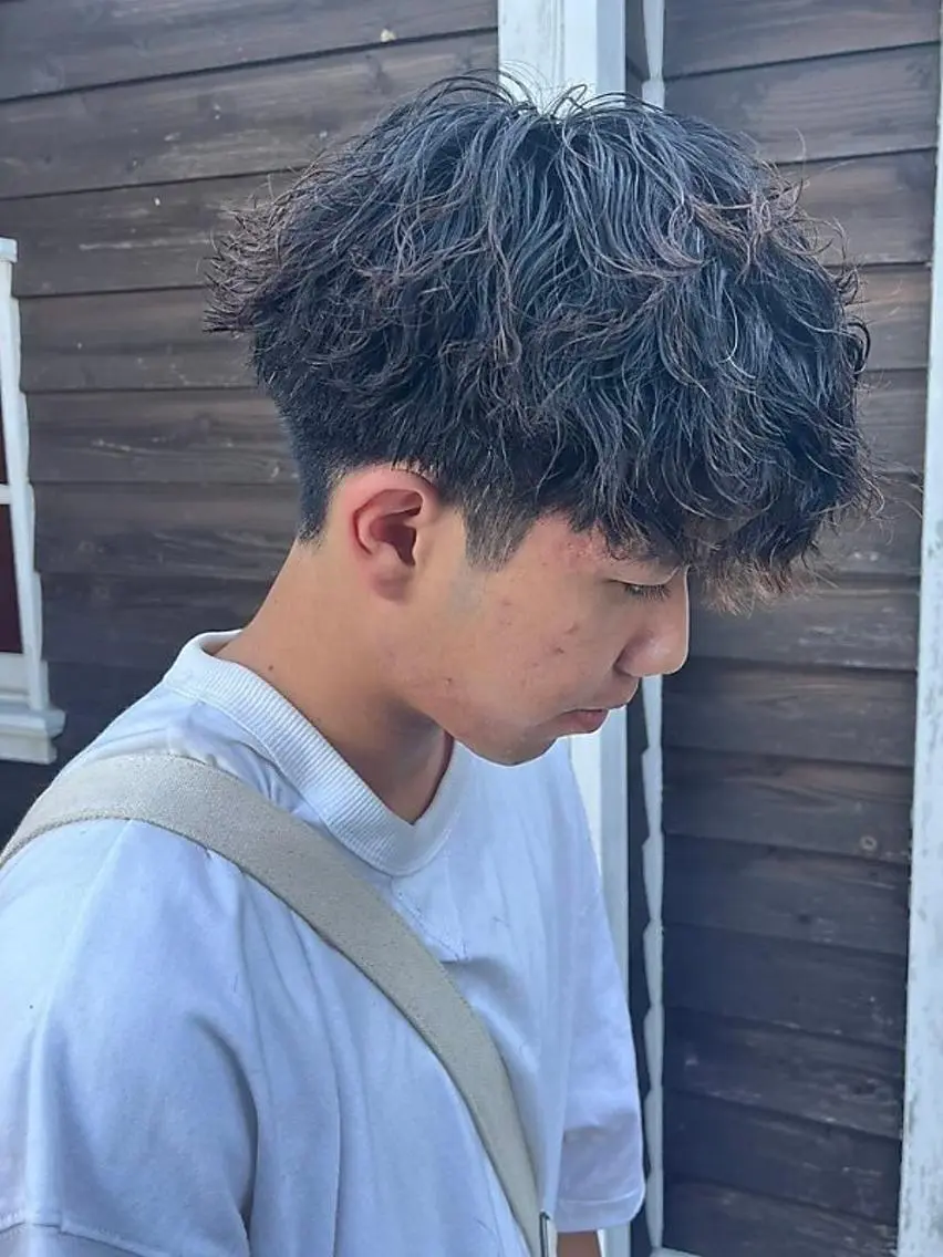 メンズ カット パーマ 原畑 貴志のヘアスタイル