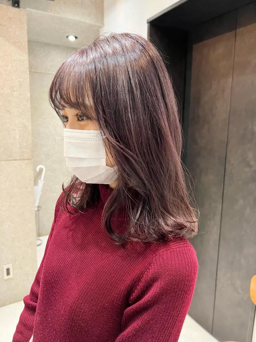 ミディアム カラー アッシュ ラベンダーカラー ラベンダーアッシュ カット ヘアカラー トリートメント 🌿ニュアンス/髪質 改善🌿Fukudaのヘアスタイル