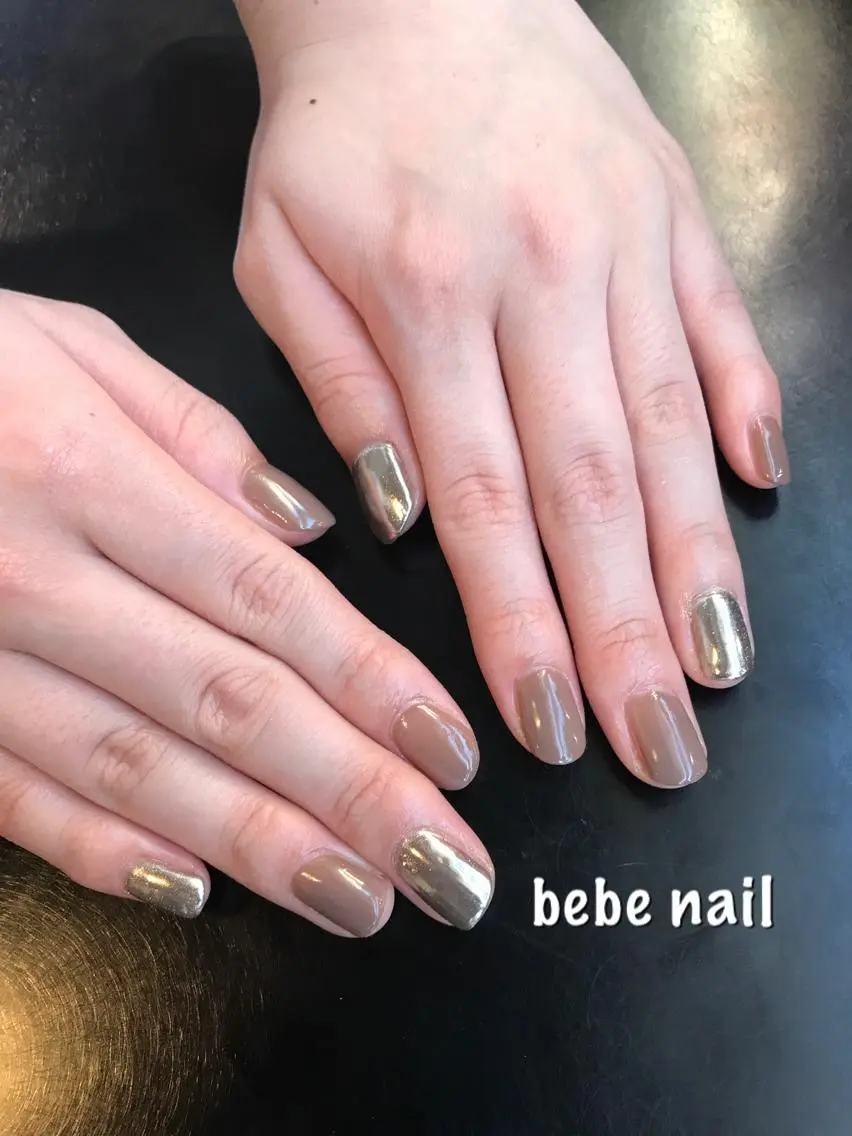ネイル ジェルネイル ミラーネイル パラジェル ハンドネイル Ann nailのネイルデザイン