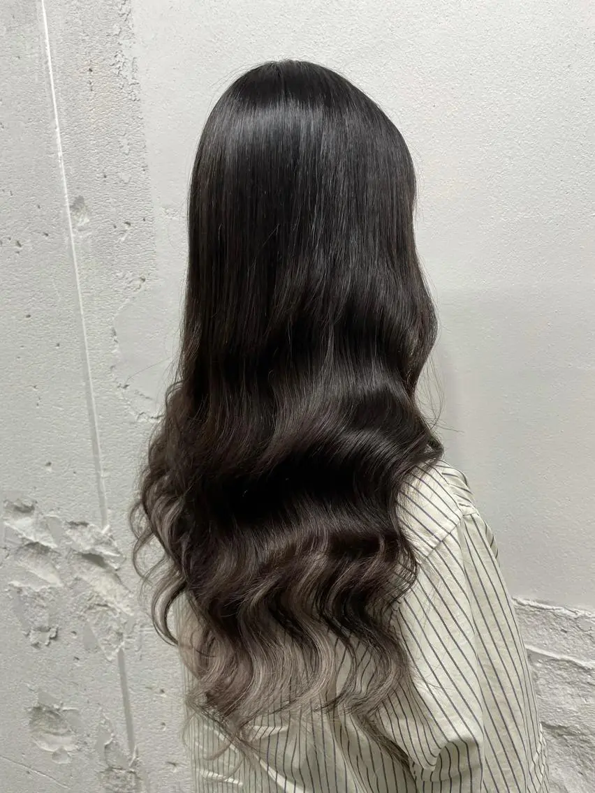 ロング カラー シールエクステ バレイヤージュ ミストバング ダブルカラー  フェイスフレーミング ヘアカラー エクステ 🧡艶髪/エクステ 🫧🧡YUKI❄️のヘアスタイル