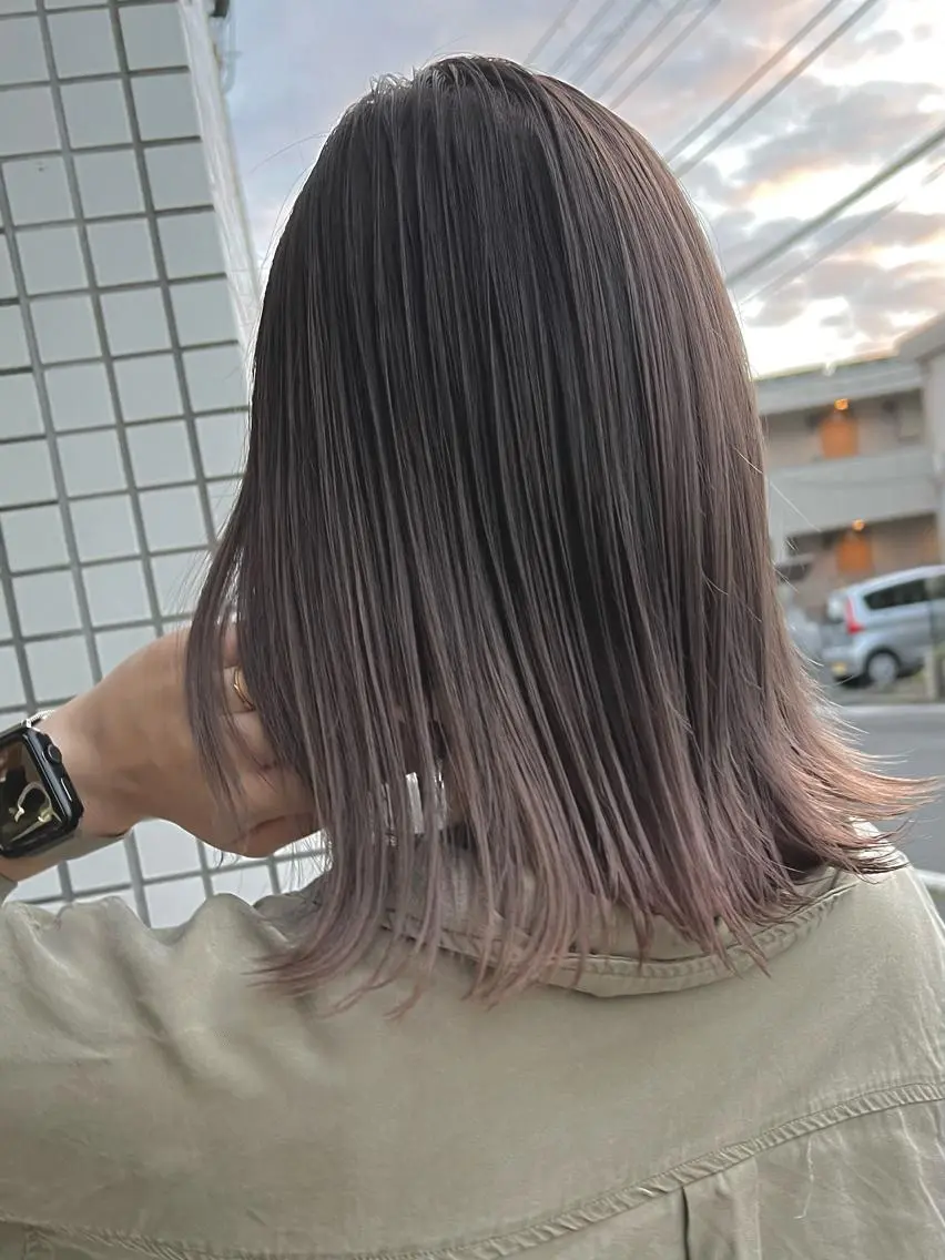 ミディアム カラー バレイヤージュ ブリーチ ケアブリーチ ダブルカラー イヤリングカラー ヘアカラー 🌷かわばた めい🌷のヘアスタイル