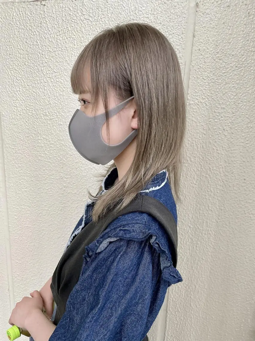 ミディアム カット ヘアカラー トリートメント 一ノ瀬 暁のヘアスタイル