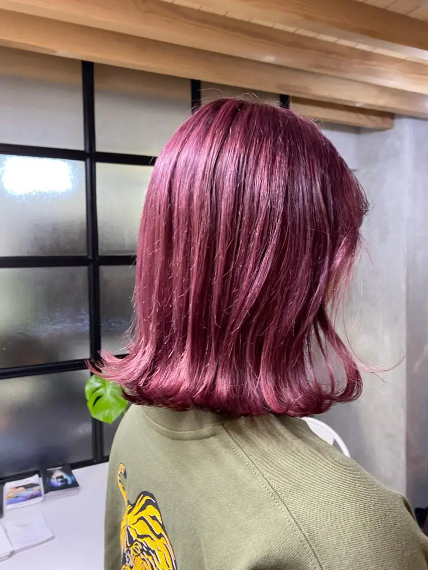 ミディアム 【縮毛矯正髪質改善】 中山健太のヘアスタイル