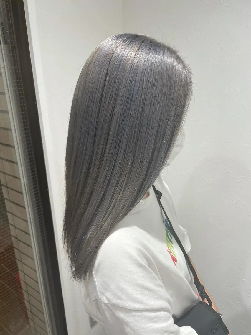 ロング カラー 透明感カラー ラベンダーカラー ヘアカラー 🤍2nd🤍田所 美希のヘアスタイル
