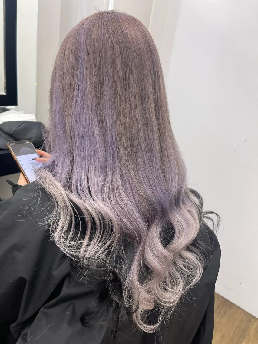 ロング カラー カット ヘアカラー トリートメント エクステ ハナ💎中韓/艶髪 ハイトーン/エクステのマツエク・マツパデザイン