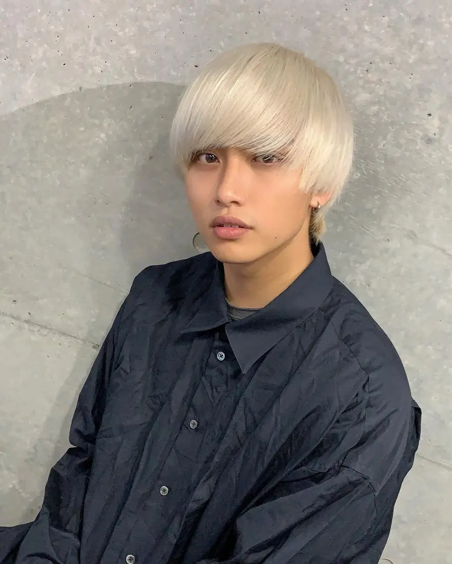 ショート カラー メンズ メンズブリーチ ブリーチ ブロンド ホワイトブロンド カット 藤井優大 店舗異動しましたのその他イメージ