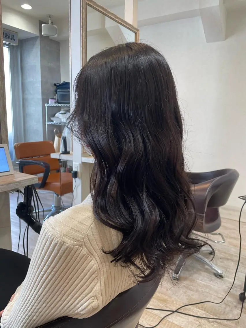 ロング カラー 小顔/似合わせカット 杉山莉菜のヘアスタイル
