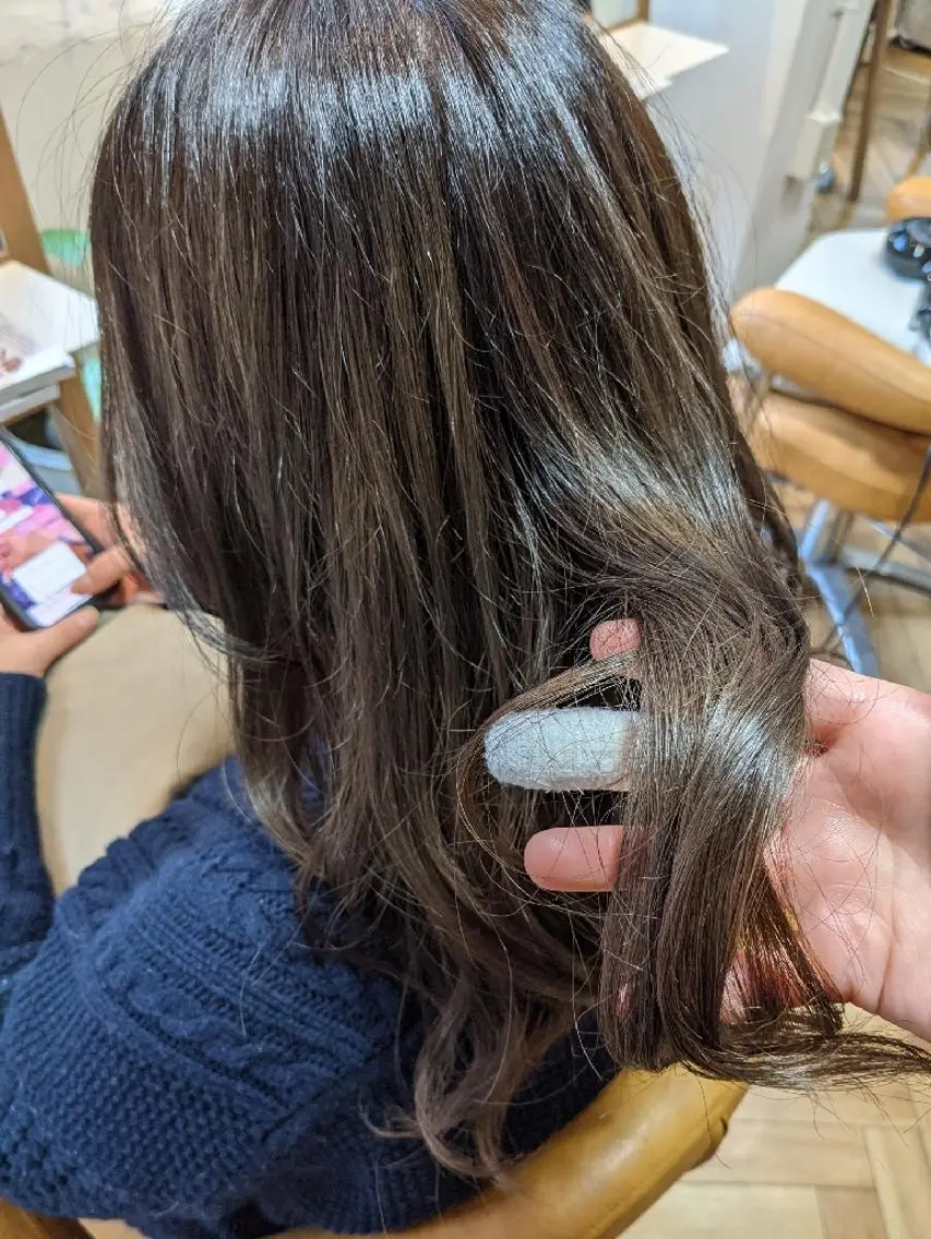 セミロング カラー newi 天王寺 masakoのヘアスタイル