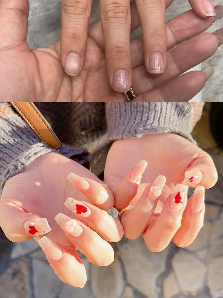 セミロング めぐみのネイルサロン スタッフ練習のネイルデザイン