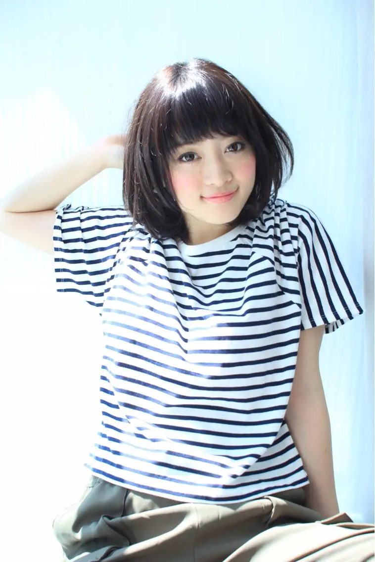 ミディアム ハイライト 髪質改善 小顔カット Endearing 銀座/レイヤーカットのヘアスタイル