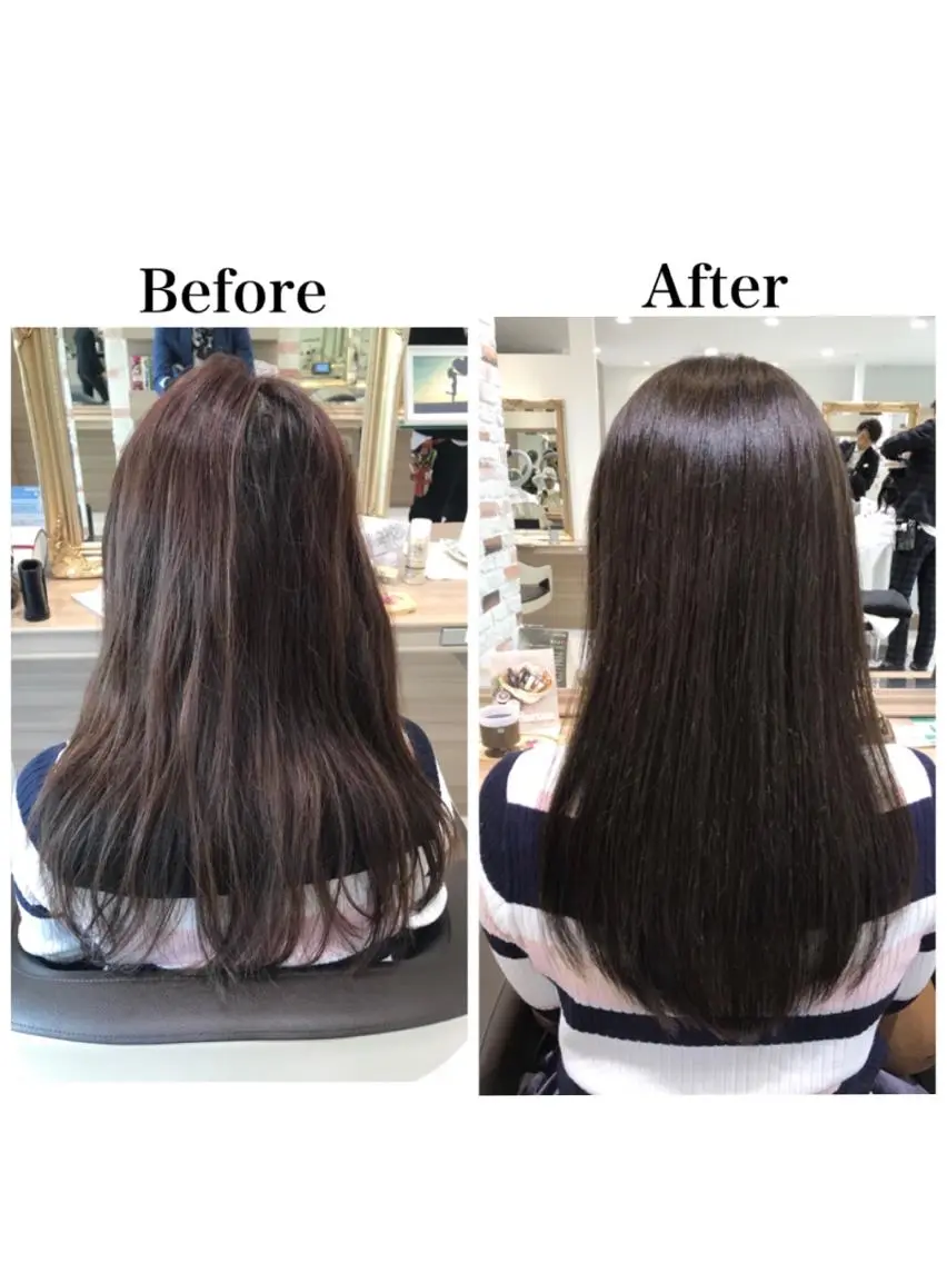セミロング アッシュ カット ヘアカラー 新宿 木下拓哉のヘアスタイル