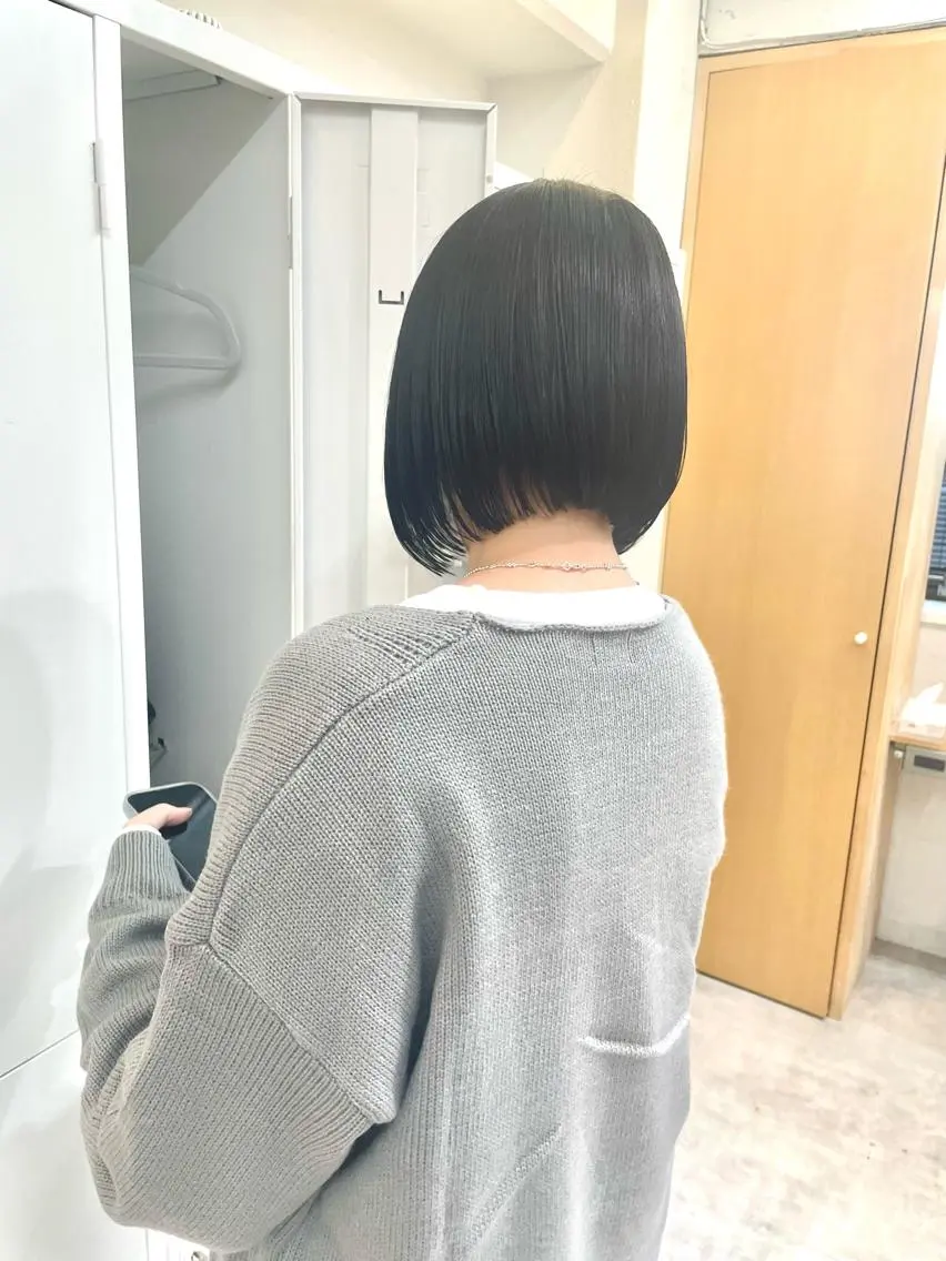 ショート カット トリートメント 田中大星 /ボブ 縮毛矯正のヘアスタイル