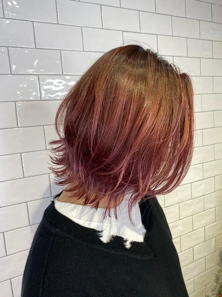 ショート カラー ヘアカラー もり まりものヘアスタイル