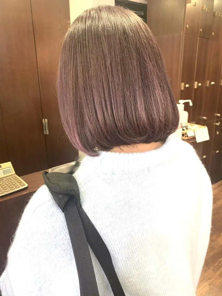 カラー レイヤーカット、 大人可愛い　中村美羅のヘアスタイル