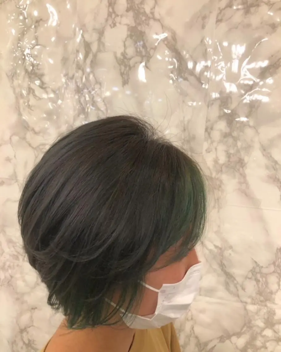 ショート カラー ミストバング  フェイスフレーミング 🟦西荻窪メンズ特化 美容師🟦Yu-Jiのヘアスタイル