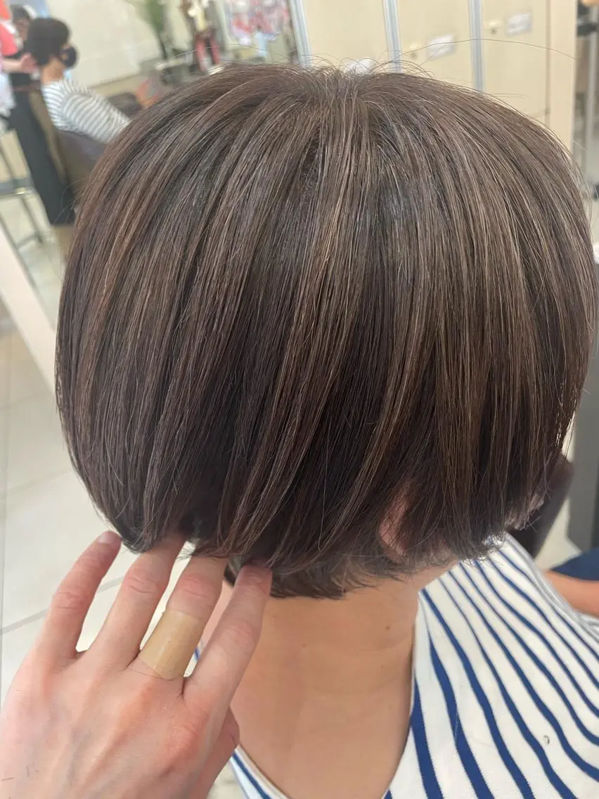 ショート カラー ヘアアレンジ ヘアカラー トリートメント リリー /Men's/パーマのヘアスタイル