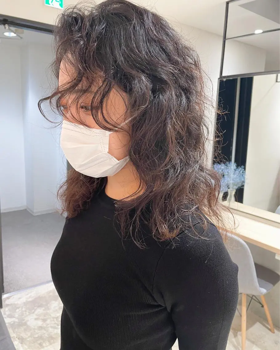 セミロング カラー くせ毛 レイヤーカット カット ヘアカラー トリートメント 村上雅人 ナチュラルモードのヘアスタイル