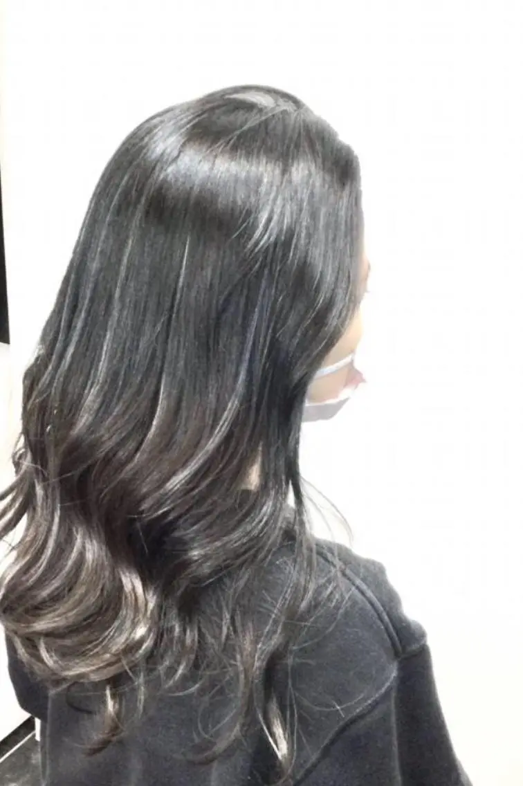 ロング カラー カット 縮毛矯正 Annon プライベートサロンのヘアスタイル