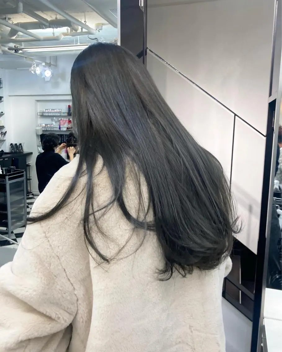 ロング 縮毛矯正 嶋崎 留美のヘアスタイル