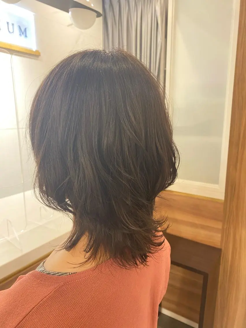 ミディアム カラー ヘアカラー 門崎未依/レイヤー/ メンズカット🪿🌼のヘアスタイル