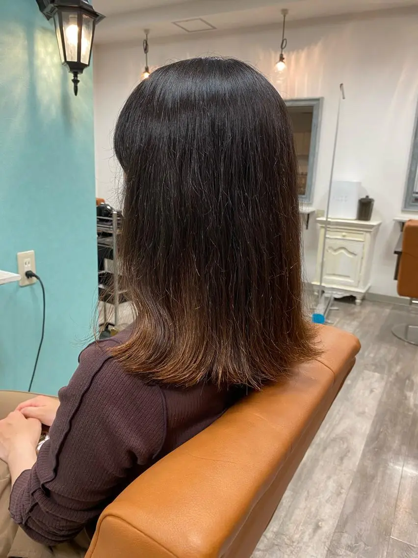 セミロング 柳坪 まなのヘアスタイル