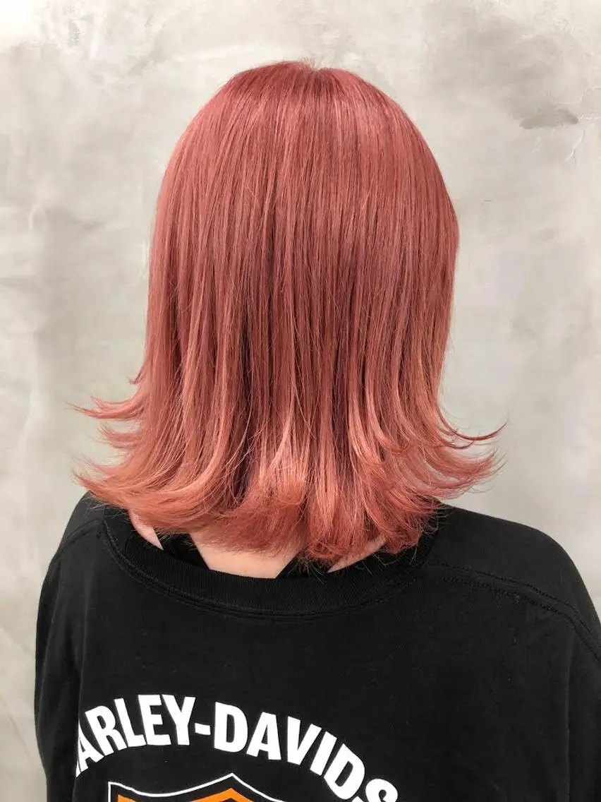 カラー アッシュ ピンクカラー ピンクアッシュ ボブ ショート・ボブ 徳竹淳一のヘアスタイル