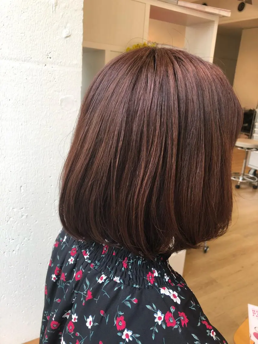 ミディアム カラー ピンクカラー バイオレットカラー 山形 光輪子のヘアスタイル