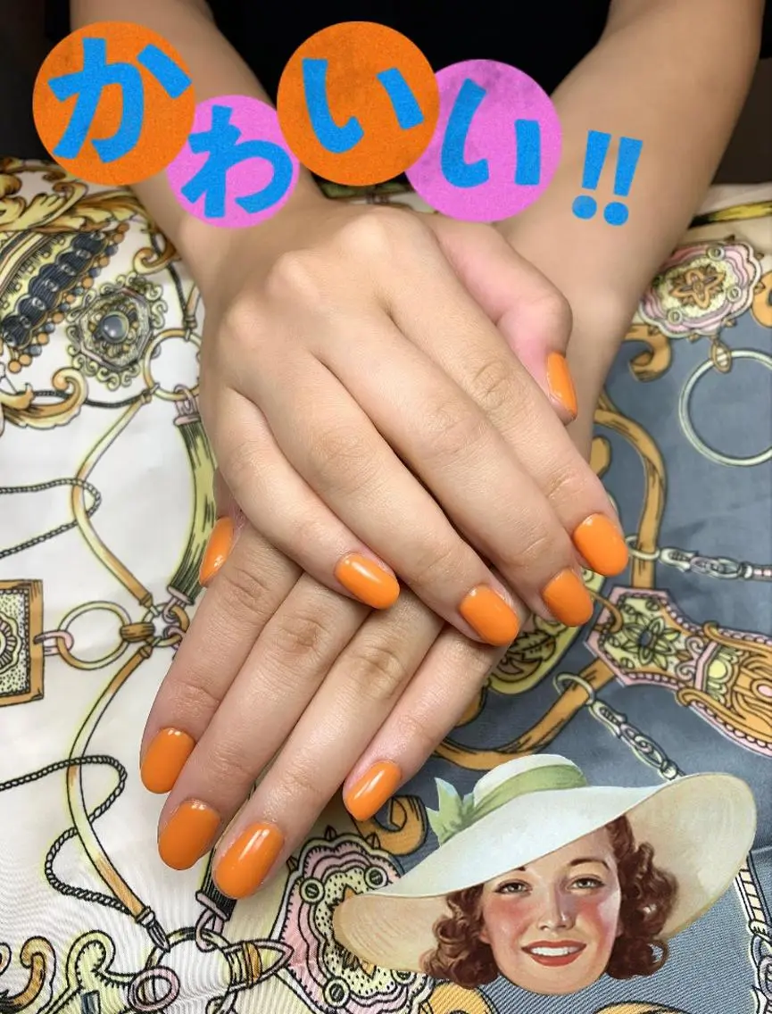 ネイル オレンジ R.N アールドットエヌのネイルデザイン