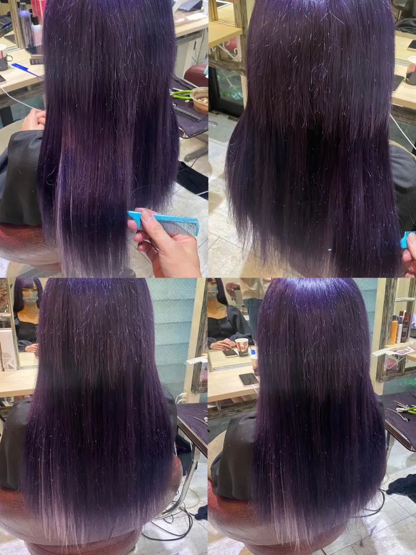 ロング カラー カット ヘアカラー トリートメント エクステ ササ キのヘアスタイル