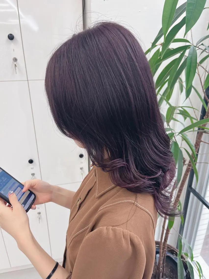 ロング カラー パープルカラー 🫧‪Ameri🫧 Emma ecoleのヘアスタイル