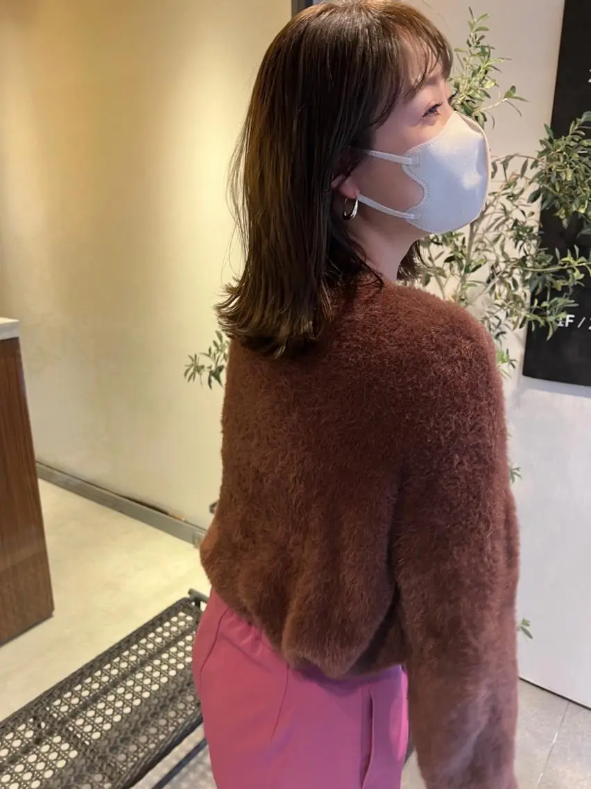 ミディアム カラー パーマ 似合わせ美髪ヘア✨ 天王寺.阿倍野🌈のヘアスタイル