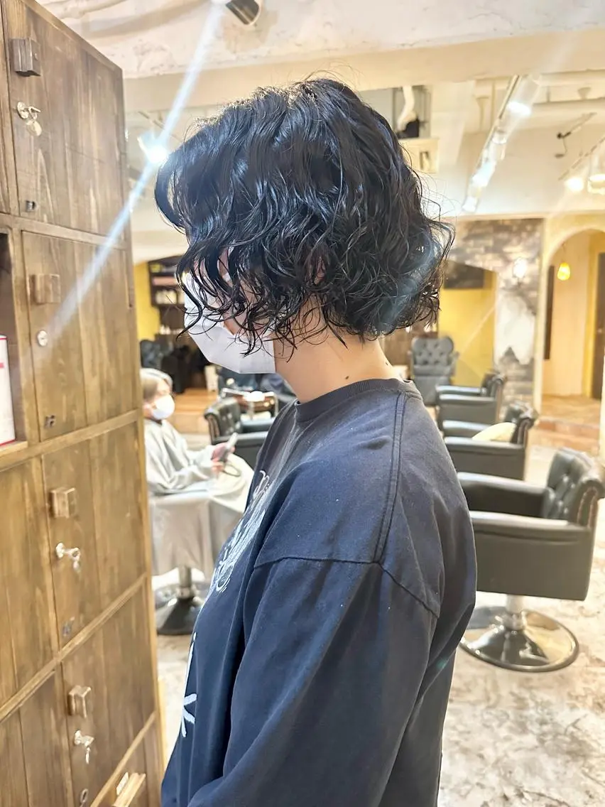 ショート ショートボブ 丸みショート ボブ くびれヘア ショートヘア カット パーマ トリートメント ショート/ボブ /髪質改善/内山翔太のヘアスタイル