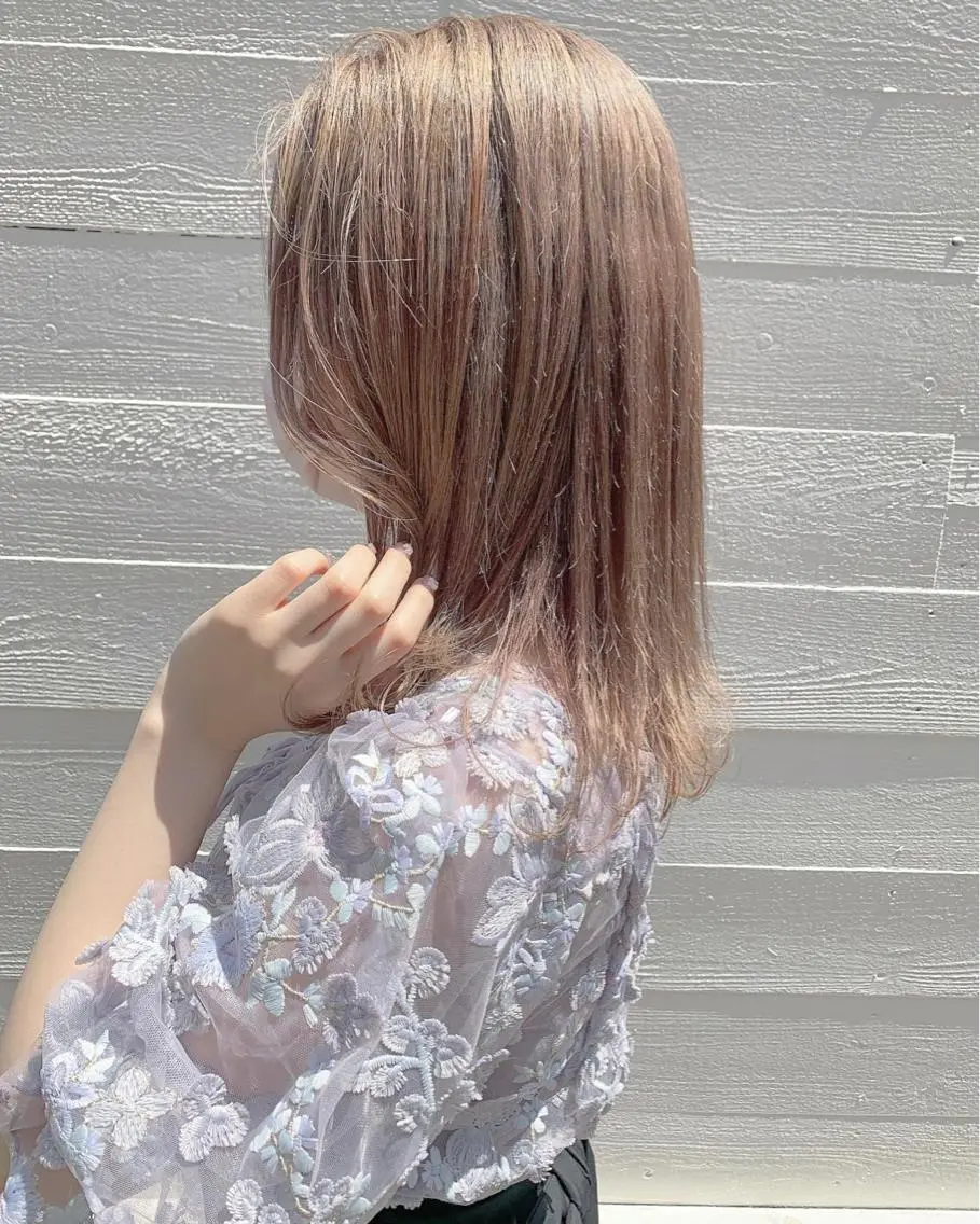 セミロング カラー 韓国風ヘア 💎韓国風レイヤー /ボブ💎Namiのヘアスタイル