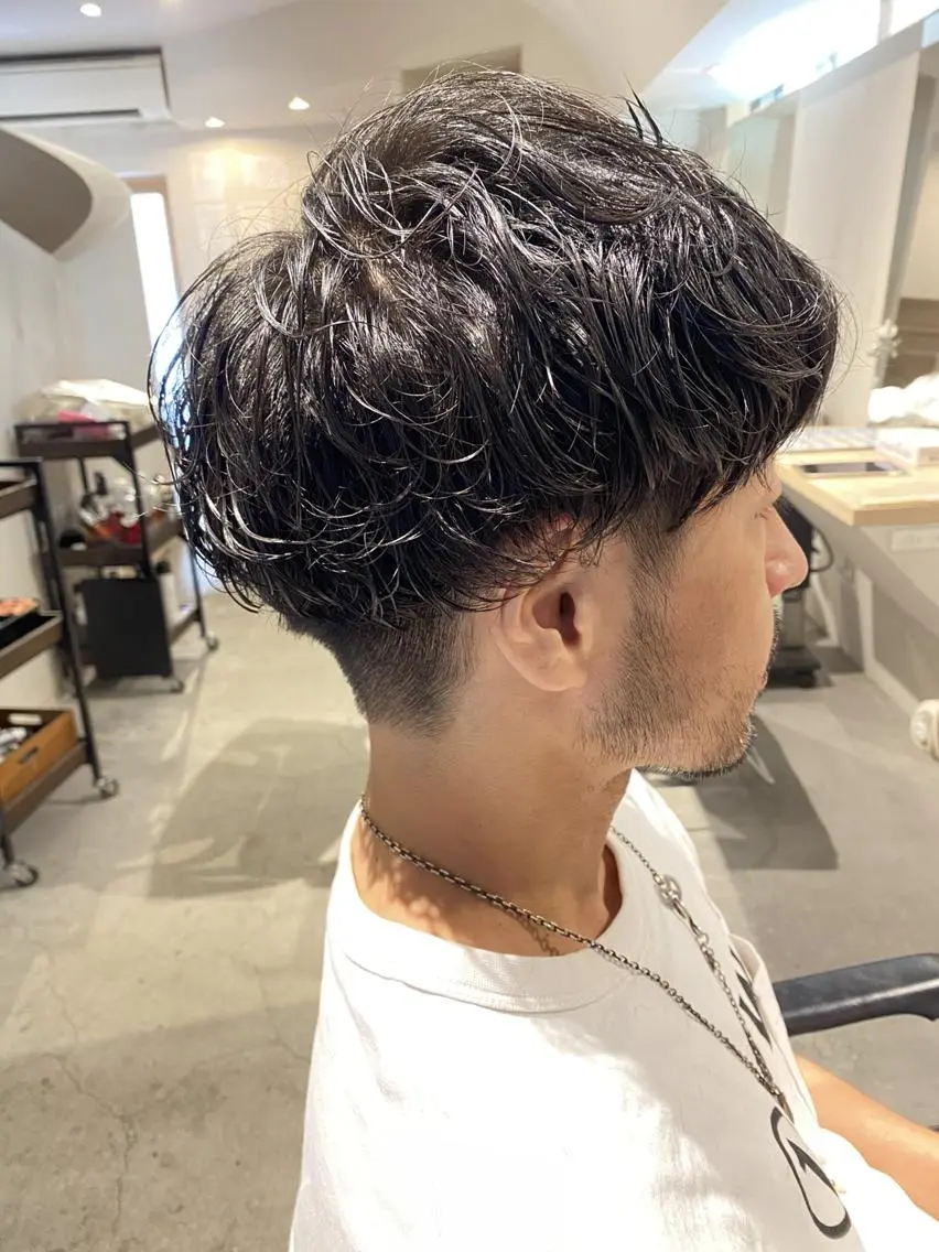ショート パーマ メンズ カット ヘッドスパ 小顔ショート/ボブ/ 川口京佑のヘアスタイル