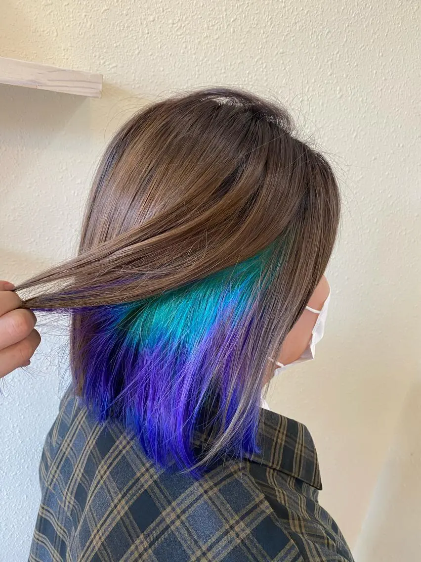 ミディアム カラー 中川 茜里のヘアスタイル