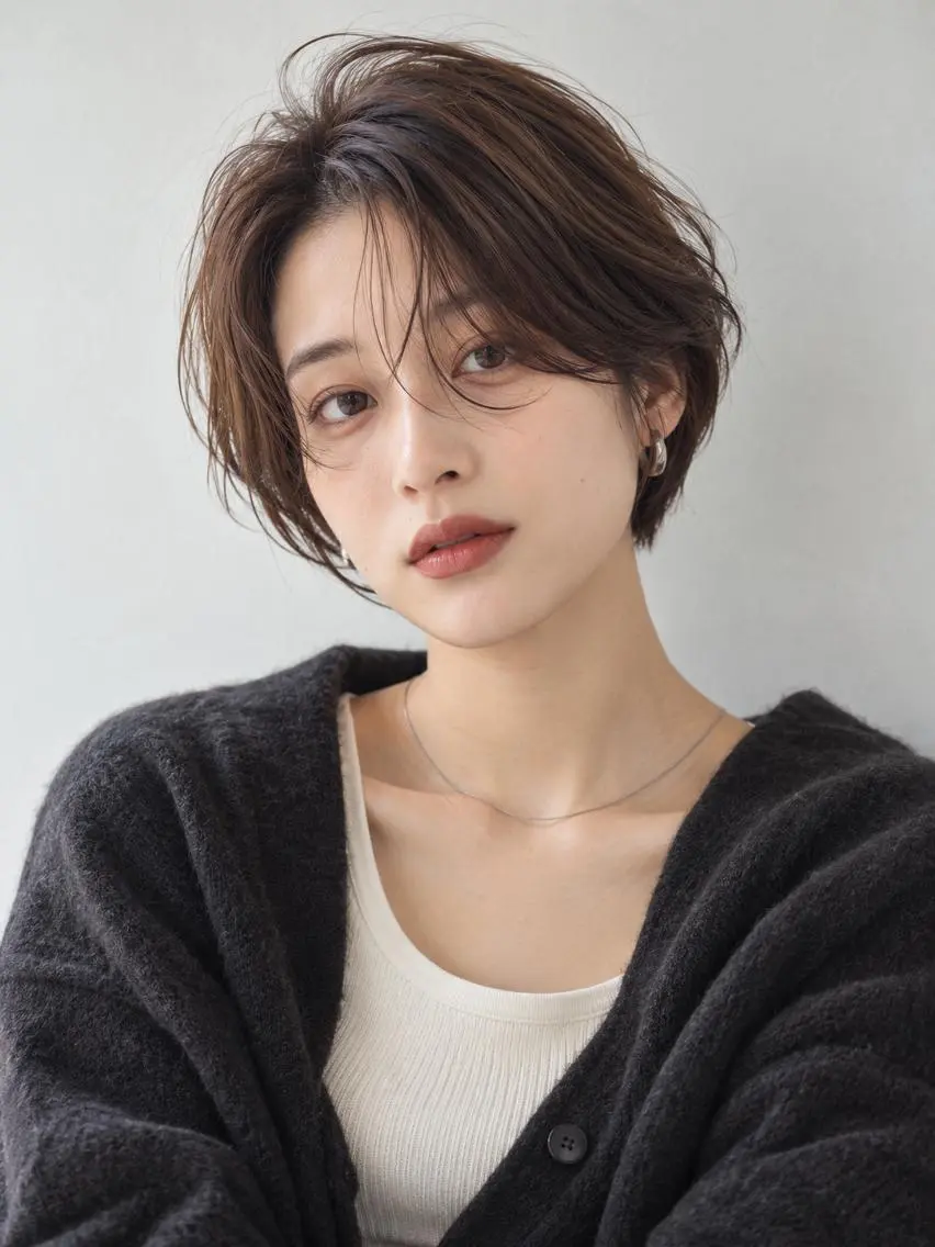 ショート カラー パーマ ブリーチ ケアブリーチ 透明感カラー ダブルカラー イヤリングカラー カット ヘアカラー パーマ "オトナ髪”/ LAKA TOCCAのヘアスタイル
