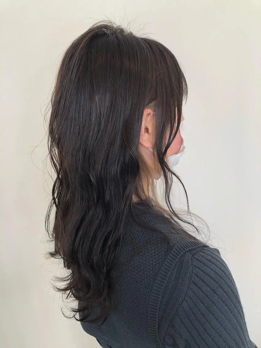 ロング カラー カット ヘアカラー パーマ トリートメント 森田 真由のヘアスタイル