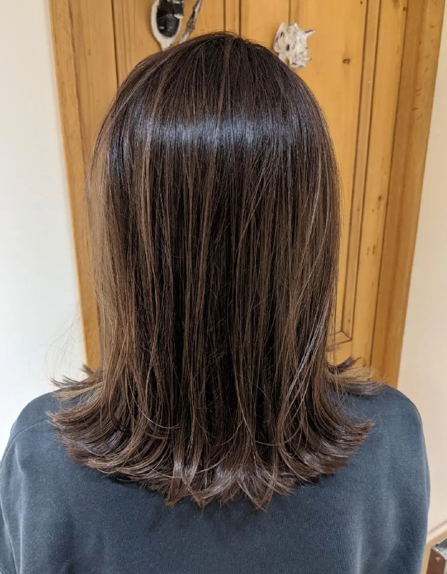 ミディアム 外ハネヘア マエハラ ナナのヘアスタイル